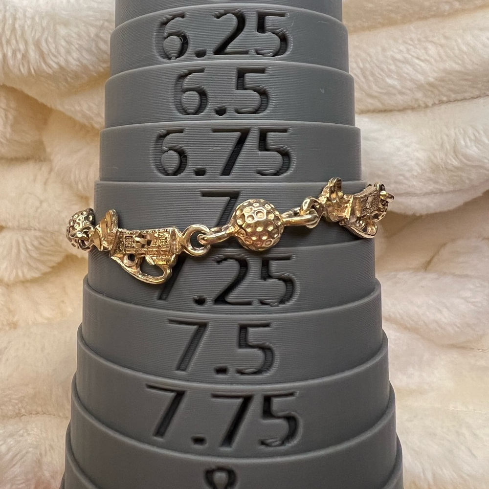 Gold Golf Bracelet with Clasp